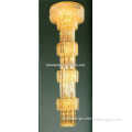 New product long gold crystal chandelier pendant lamp for hotel furniture
